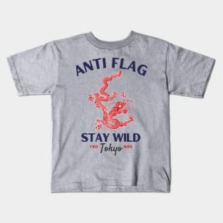 anti flag red dragon Kids T-Shirt